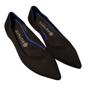 Rothy's 'The Point' Black Classic Woven Flats Women's Shoes Size 10 Solid Black